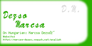 dezso marcsa business card